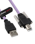 Alvin's Cables USB 2.0 Type-A to USB-B Screw Lock Data Cable for Machine Vision Industrial Camera, Printer, Scanner, 480Mbps High Flex Drag Chain Shielded