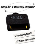 Alvins NP-F Battery Tester Battery Checker for Sony NP F550| F750| F970 Battery Instant Read LCD Voltage Display Battery Tester
