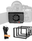 Alvins Camera External Cooling System for Sony Canon FUJIFILM, Snap-On Cooling Fan for Sony A7M4 A7C2 ZVE1 A6700, Canon R5 R6 R7 90D R8, for FUJIFILM XT4 XS10 X-H2S