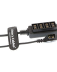 Alvin's Cables D-tap Splitter Ultrashort Power Cable D-Tap Male to 4 Port Dtap Female Cord for ARRI RED Cameras TILTA Steadicam IDX Battery