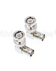 Alvin's Cables Right Angle BNC Connectors for HD SDI BNC Cable One Set