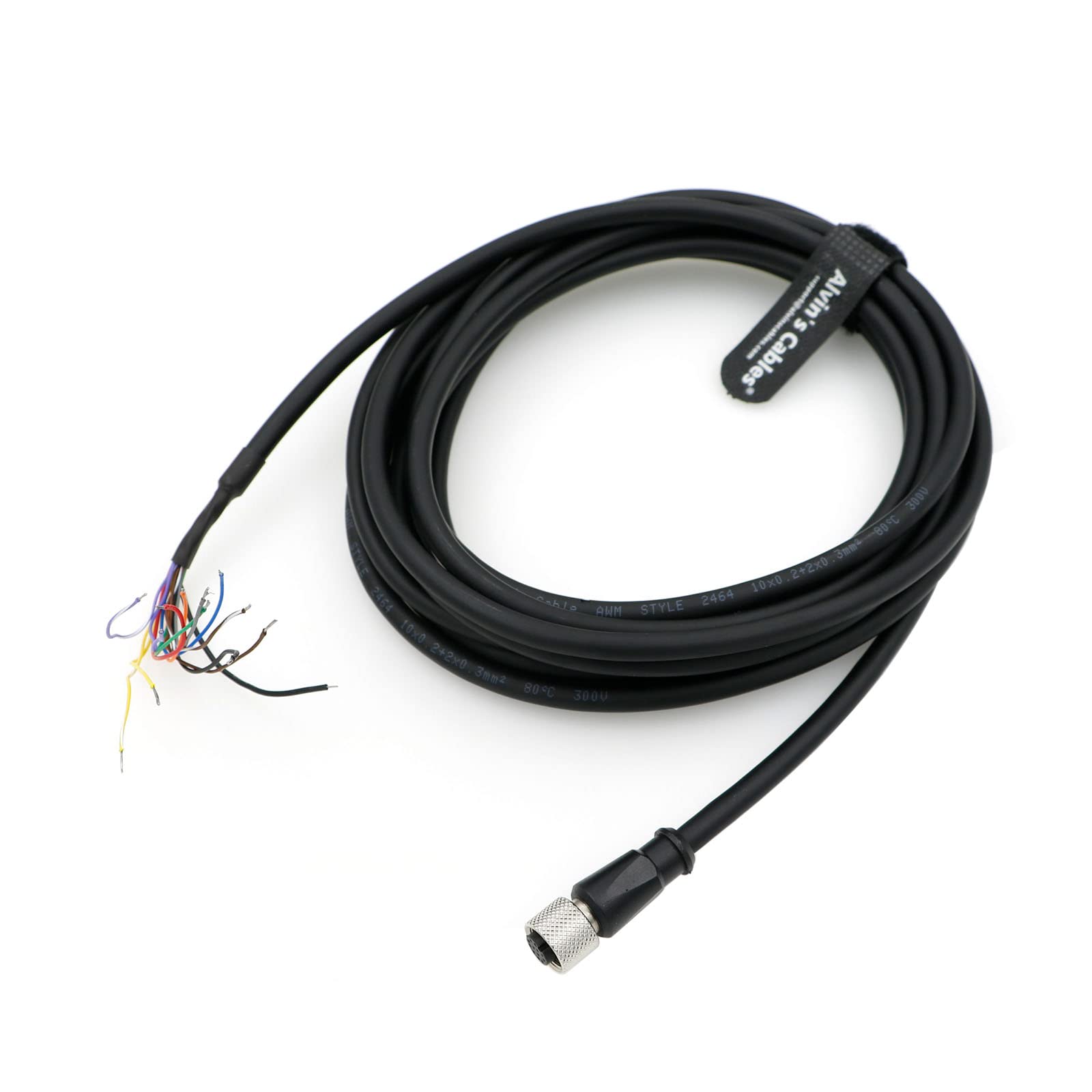 Câble Flexible M12 12 Broches Mâle Vers Femelle 5m - Pour Cognex, Actionneurs, Capteurs Ethernet Industriel