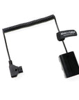 Alvin's Cables D-Tap to NP-FM500H Dummy Battery Power Cable for ARRI WCU-4 Hand Unit Coiled Cable Compatible with Sony DSLR A500 A550 A560 A580 A700 A850 A900 Alpha SLT A58 A65 A65V A77 Cameras