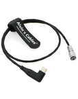 Alvin's Cables USB-C Type-C PD Right Angle to Weipu SF61B/S2 2 Pin Female Power Cable for BMPCC 4K 6K Blackmagic Pocket Cinema Camera 50cm|19.7inches