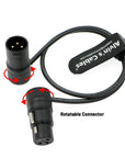 Alvin's Cables Rotatable Low-Profile XLR 3 Pin Male to Female Cable Original Connector Balanced Microphone Audio Cord