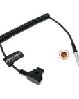 Alvin's Cables Power Cable for Tilta Nucleus-M Motor 7 Pin Male to D-tap Coiled Cable for V-Mount Battery Plate