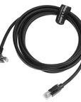 Alvin's Cables GigE Vision Cable Vertical RJ45 Screw Lock Industrial Ethernet Cable Shielded CAT6a High-Flex Drag-Chain, Compatible with Cognex Keyence Basler Hikvision Camera, Down Angle