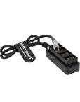 Alvin's Cables 2 Pin Male to 4 D Tap Female Splitter Cable for ARRI RED DSMC2 Jetpack RTmotion Sidekick