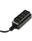 Alvin's Cables D-tap Splitter Ultrashort Power Cable D-Tap Male to 4 Port Dtap Female Cord for ARRI RED Cameras TILTA Steadicam IDX Battery