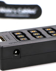 Alvin's Cables D-tap Splitter Cable with Power Switch Male DTap to 4 Female D Tap 2 DC USB for V-Mount Battery for ARRI/RED Camera LCD Monitor LED Video Light Bidirectional Pluggable