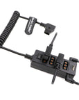 Alvin's Cables D-tap Splitter Ultrashort Power Cable D-Tap Male to 4 Port Dtap Female Cord for ARRI RED Cameras TILTA Steadicam IDX Battery