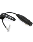 Alvin's Cables 5 Pin 00 Male Right Angle to Original XLR 3 Pin Female Cable for Z CAM E2 Camera