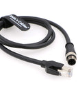 Alvin's Cables M12 D-Code 4 Pin Male to RJ45 Ethernet Cable High-Flex for Industrial Camera Sensor, Automation Application