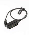 Alvin's Cables D-tap Splitter Ultrashort Power Cable D-Tap Male to 4 Port Dtap Female Cord for ARRI RED Cameras TILTA Steadicam IDX Battery
