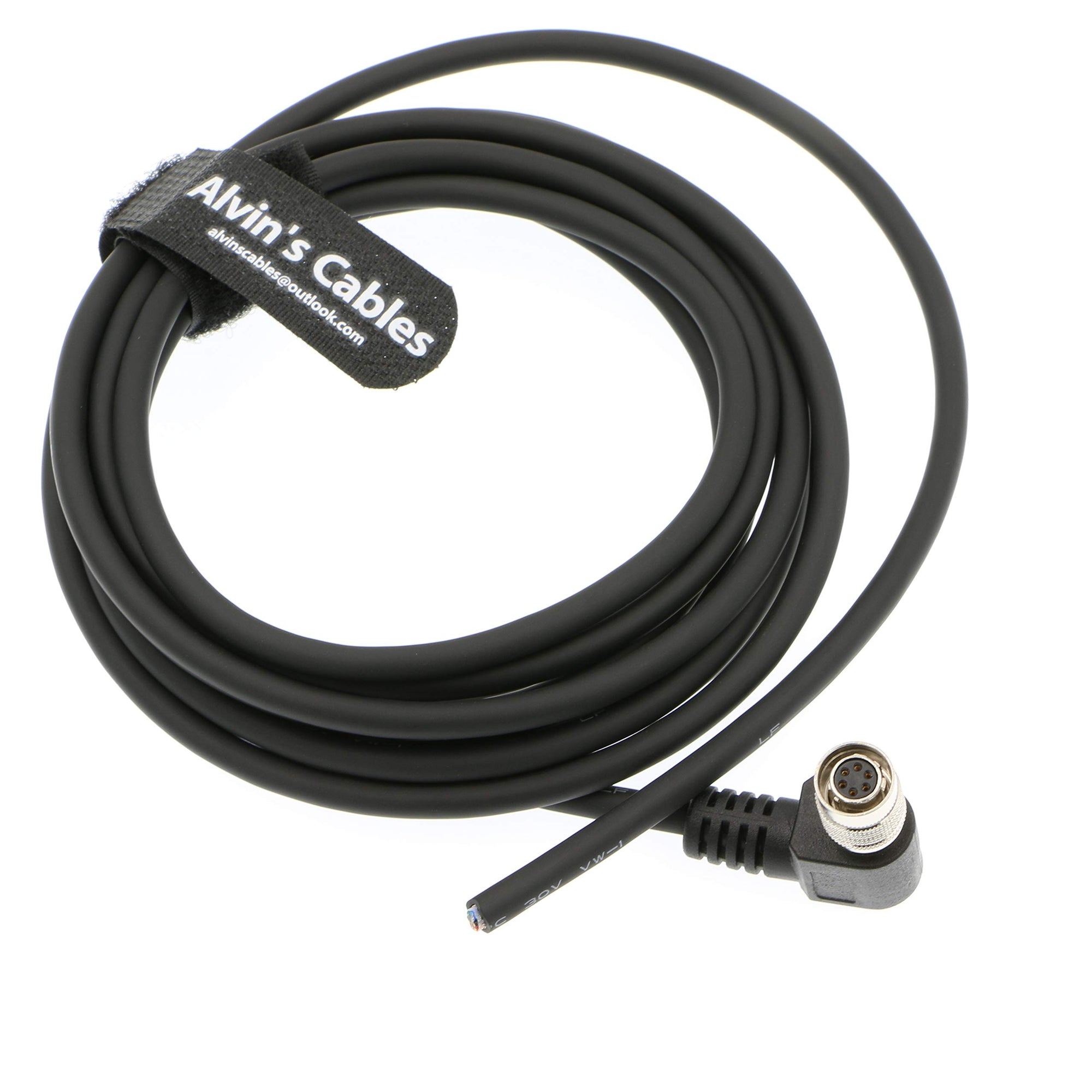 Alvin’s Cables HR10A-7P-6S Hirose 6 Pin Female to Open End Power I/O Cable High Flex Shielded for Sony CCD XC-75, Basler Ace GigE, AVT GigE Industrial Camera