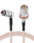 Alvin's Cables BNC Female to DIN 1.0 2.3 Male Right Angle RG179 75Ohm Cable for Blackmagic 30CM