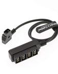 Alvin's Cables D-tap Splitter Ultrashort Power Cable D-Tap Male to 4 Port Dtap Female Cord for ARRI RED Cameras TILTA Steadicam IDX Battery