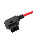 Alvin's Cables D-Tap to BMPCC 6K 4K Coiled Power Cable, Right Angle Weipu 2-Pin Female to D-Tap Male, Braided Ultra Flexible Coiled Cable for Blackmagic Pocket Cinema Camera 4K/6K/6K Pro, V-Mount, Red