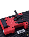 Alvins V-Mount Battery Plate for SmallHD Ultra 5 & Ultra 7, Direct Contact Power Supply with 1 x D-Tap & 2 x 0B 2 Pin Outputs, Red