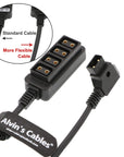 Alvin's Cables D-tap Splitter Ultrashort Power Cable D-Tap Male to 4 Port Dtap Female Cord for ARRI RED Cameras TILTA Steadicam IDX Battery