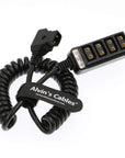 Alvin's Cables D-tap Splitter Ultrashort Power Cable D-Tap Male to 4 Port Dtap Female Cord for ARRI RED Cameras TILTA Steadicam IDX Battery