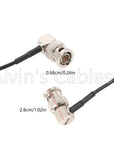 Alvin's Cables SDI Cable 3G BNC HD SDI Cable Thin Flexible for Sony FS5| FS7| FX6, Atomos Shogun Inferno, Atomos Ninja, Zacuto Gratical Eye, Right Angle to Right Angle