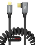 Alvin's Cables Coiled USB-C Cable, 20Gbps Data Transfer, 240W, 4K@60Hz