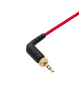 Alvin's Cables Right Angle Locking 3.5mm TRS to BNC Timecode Cable for Canon C70, Sony F55 FX9, Zaxcom, Zoom F4/F8/F8n, Deity Timecode Generator Box, Ultra Soft Red Cable, 50cm/19.7in
