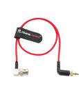 Alvin's Cables Right Angle Locking 3.5mm TRS to BNC Timecode Cable for Canon C70, Sony F55 FX9, Zaxcom, Zoom F4/F8/F8n, Deity Timecode Generator Box, Ultra Soft Red Cable, 50cm/19.7in