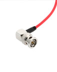 Alvin's Cables Right Angle Locking 3.5mm TRS to BNC Timecode Cable for Canon C70, Sony F55 FX9, Zaxcom, Zoom F4/F8/F8n, Deity Timecode Generator Box, Ultra Soft Red Cable, 50cm/19.7in