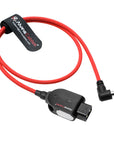 Alvin's Cables Smart Dtap to DC Cable for Atomos Ninja V, Ultra Flexible D-tap to 2.1 DC Right Angle Power Cable 2ft for Blackmagic Design Video Assist, SmallHD 702, for Feelworld FW568 Monitor