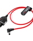 Alvin's Cables Smart Dtap to DC Cable for Atomos Ninja V, Ultra Soft D-tap to 2.1 DC Right Angle Power Cable for Blackmagic Design Video Assist, SmallHD 702, for Feelworld FW568 Monitor 60cm|23.6in
