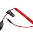 Alvin's Cables Atomos Ninja V D-tap Power Cable, 1.6-4ft Smart Dtap to Locking DC 2.1 Coiled Cable for Blackmagic Video Assist, for Hollyland Mars 400S, Ultra Soft