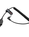 Alvin's Cables Atomos Ninja V D-tap Power Cable, 1.6-4ft Smart Dtap to Locking DC 2.1 Right Angle Coiled Cable for Blackmagic Video Assist, for Hollyland Mars 400S, Ultra Soft