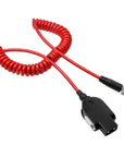 Alvin's Cables Atomos Ninja V D-tap Power Cable, 1.6-4ft Smart Dtap to Locking DC 2.1 Coiled Cable for Blackmagic Video Assist, for Hollyland Mars 400S, Ultra Soft