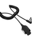 Alvin's Cables Atomos Ninja V D-tap Power Cable, 1.6-4ft Smart Dtap to Locking DC 2.1 Right Angle Coiled Cable for Blackmagic Video Assist, for Hollyland Mars 400S, Ultra Soft