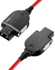 Alvin's Cables Atomos Ninja V D-tap Power Cable, 1.6-4ft Smart Dtap to Locking DC 2.1 Coiled Cable for Blackmagic Video Assist, for Hollyland Mars 400S, Ultra Soft