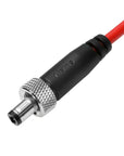 Alvin's Cables Atomos Ninja V D-tap Power Cable, 1.6-4ft Smart Dtap to Locking DC 2.1 Coiled Cable for Blackmagic Video Assist, for Hollyland Mars 400S, Ultra Soft