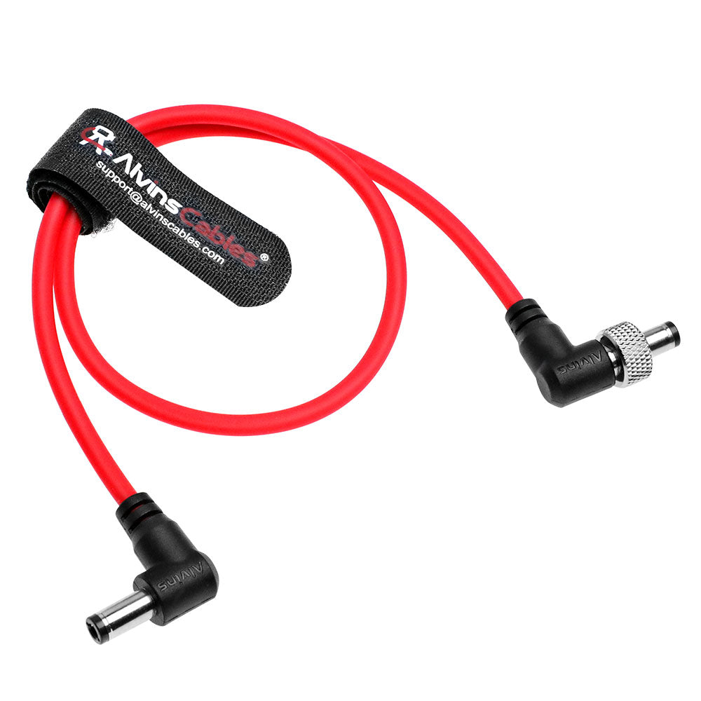 Alvin's Cables Locking DC to DC Cable for Atomos Ninja V Shogun, 5.5 2.1 Locking DC Right Angle Ultra Soft Cable for Video Devices PIX-E7 PIX-E5 Monitor 45cm|17.7in