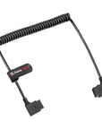 Alvin's Cables D-tap Female to D-tap Female Power Extension Coiled Cable for V-Mount Gold Mount Battery