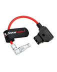 Alvin’s Cables Positive-wire-out Dtap to Rotatable Right Angled 0B 2 Pin Male for Blackmagic PYXIS 12K| SmallRig, Braided Ultra-Soft Red Cable, 10cm