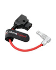 Alvin’s Cables Positive-wire-out Dtap to Rotatable Right Angled 0B 2 Pin Male for Blackmagic PYXIS 12K| SmallRig, Braided Ultra-Soft Red Cable, 10cm