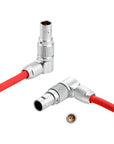Alvin’s Cables Positive-wire-out Dtap to Rotatable Right Angled 0B 2 Pin Male for Blackmagic PYXIS 12K| SmallRig, Braided Ultra-Soft Red Cable, 10cm