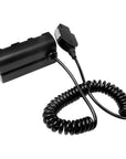 Alvin's Cables NP F550 Dummy Battery to Alvins Smart D-tap Coiled Power Cable for Sony NP-F550, NP-F570, NP-F970, SmallHD 702, Atomos Ninja Shinobi Camera Monitors