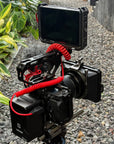 Alvin's Cables Dtap to DC Coiled Cable for Atomos Ninja V,D-tap to 2.1 DC Right Angle Power Cable for Blackmagic Design Video Assist,SmallHD 702,for Feelworld FW568 Monitor,Ultra Soft