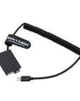 Alvin's Cables LP-E8 Dummy Battery to PD USB C Decoded LP-E8 Battery Replacement Coiled Power Cable for Canon EOS 700D 650D 600D 550D Rebel T5i T4i T3i T2i Cameras
