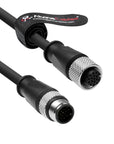 Alvin's Cables M12 A-Code 17 Pin Male to Female Power Data Ethernet Cable for HikRobot Datalogic Cognex Camera, High-Flex Shielded Cable for Industrial Automation, PROFINET, Ethernet/IP
