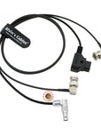 Alvin’s Cables Combination Power Cable for Zacuto Kameleon Pro EVF Rotatable 4 Pin to D-tap Power Cable with BNC to BNC SDI Coaxial Cable 75cm| 29.5in