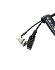 Alvin’s Cables Combination Power Cable for Zacuto Kameleon Pro EVF Rotatable 4 Pin to D-tap Power Cable with BNC to BNC SDI Coaxial Cable 75cm| 29.5in