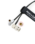 Alvin’s Cables Combination Power Cable for Zacuto Kameleon Pro EVF Rotatable 4 Pin to D-tap Power Cable with BNC to BNC SDI Coaxial Cable 75cm| 29.5in